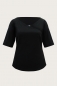 Preview: Shirt mit gedoppelter Vorderseite - schwarz